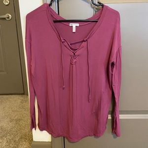 Pink super soft long sleeve pink shirt